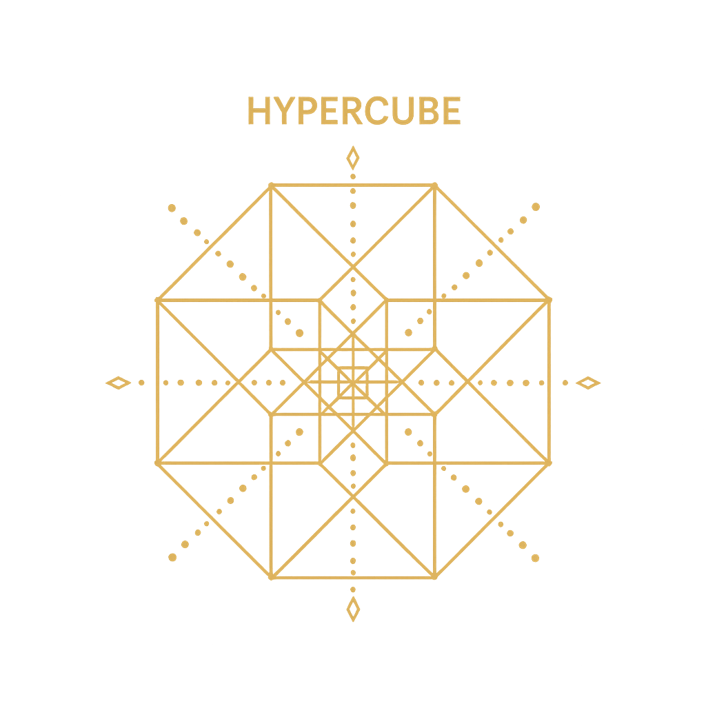✦ The Hypercube: Sacred Geometry Beyond the Visible ✦